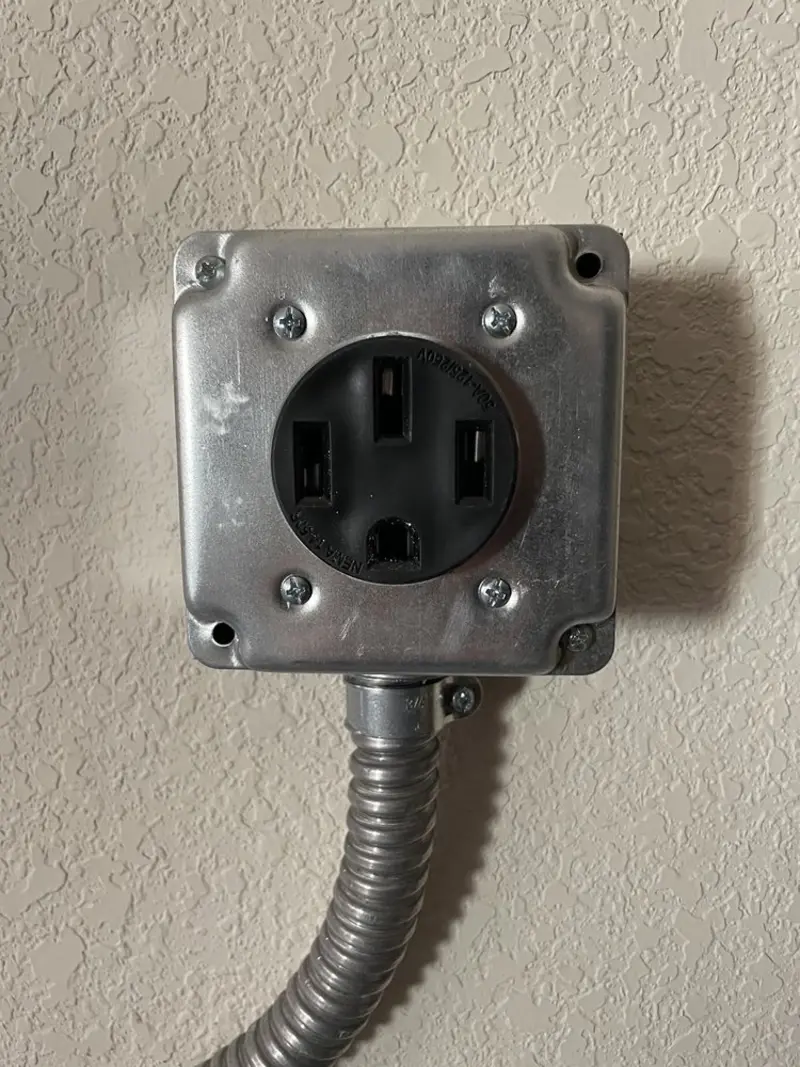 NEMA 14-50 outlet installed for Smart Home Electrical in Clarkdale